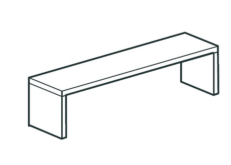 Полка настольная закрытая APACH CHEF LINE LOSC35120T1CS