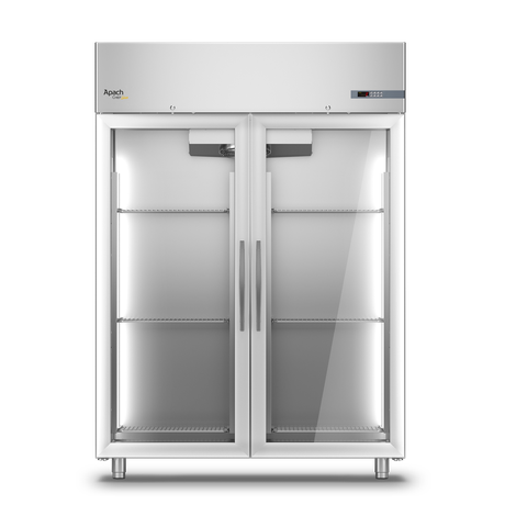 Шкаф морозильный 1400 литров без агрегата APACH CHEF LINE LCFM140MD2GR со стеклянной дверью
