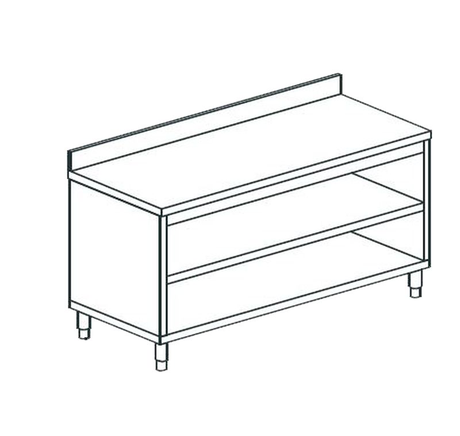 Стол производственный закрытый с 3-х сторон APACH CHEF LINE LWC76SH2U