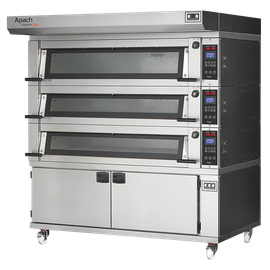 Compact solution with increased performance. Multifunctional electric ovens available in different models with 4 trays 60x40cm on each level