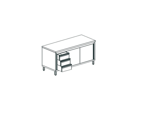 Стол производственный закрытый APACH CHEF LINE LWC616SH2SDDL