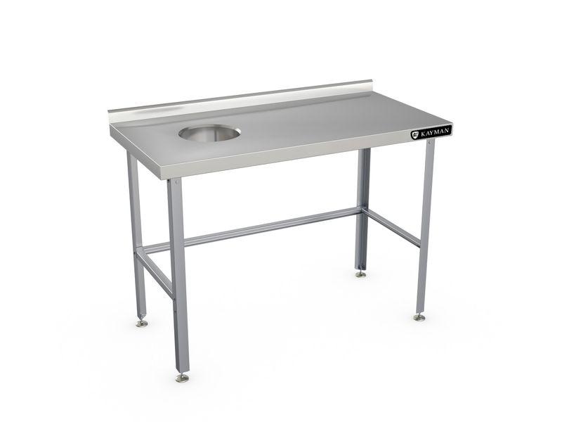 СТОЛ ДЛЯ СБОРА ОТХОДОВ ПРИСТЕННЫЙ  KAYMAN СП-456/1506-Л-А