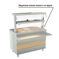СТЕКЛО ЗАЩИТНОЕ ДЛЯ ПОЛКИ 1-ГО ЯРУСА KAYMAN PRESTO (1120ММ)